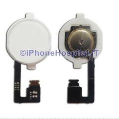 White Home Button with Flex for iPhone 4G