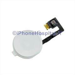 White Home Button with Flex for iPhone 4G - 2