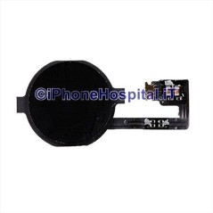 Bouton d'accueil Noir avec Flex pour iPhone 4G - 3