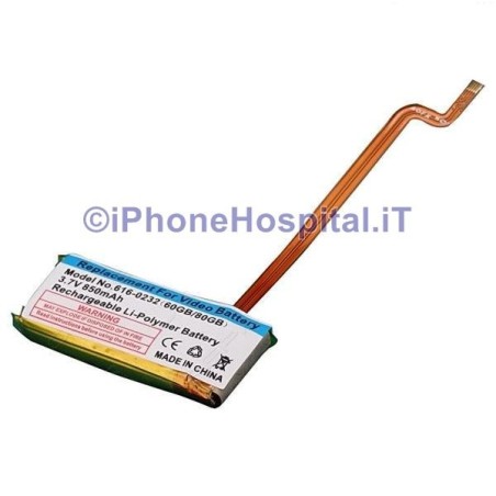 Batería para iPod Classic 6ª generación 160 GB e iPod Video 60/80/GB APN 616-0232 - 1