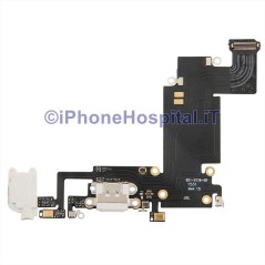 Connettore Ricarica Jack Cuffie Mic Flat Antenna Color Bianco iPhone 6S Plus - 1