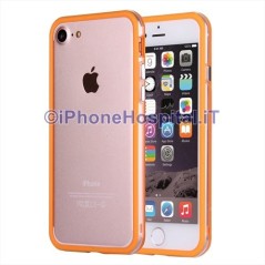 Custódia Bumper Laranja com Borda Transparente para iPhone 7 4,7\" - 2