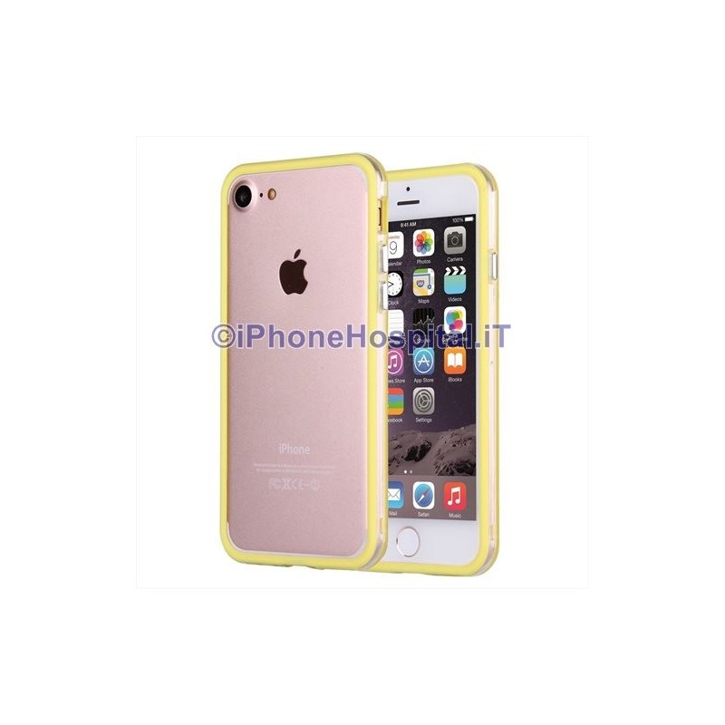 Apple Funda Bumper Amarillo Borde Transparente para iPhone 7 4.7" - 2 Apple Funda Bumper Amarillo Borde Transparente para iPhone 7 4.7" - 2