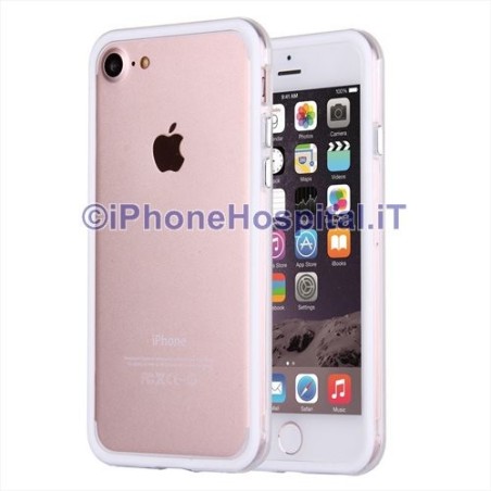 Capa Bumper Branca com Borda Transparente para iPhone 7 4,7\" - 2