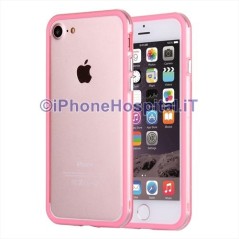 Capa Bumper Magenta com Borda Transparente para iPhone 7 4,7" - 2
