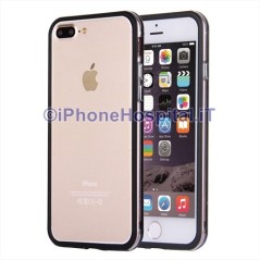 Capa Bumper Preta com Borda Transparente para iPhone 7 4,7\" - 2