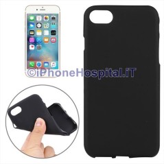 Capa protetora em TPU Transparente na cor preta para iPhone 7 4,7" - 3