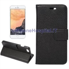 Étui horizontal avec fente pour carte de crédit noir pour iPhone 7Plus 5.5" - 1