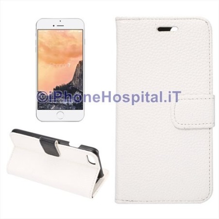 Capa horizontal com compartimento para cartões de crédito na cor branca para iPhone 7 de 4,7" - 1