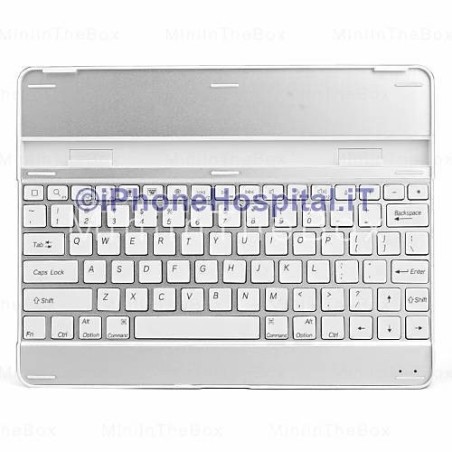 Tastiera Wireless Bluetooth Aluminum Ultra-Slim QWERTY per Apple iPad 2/3/4 - 1