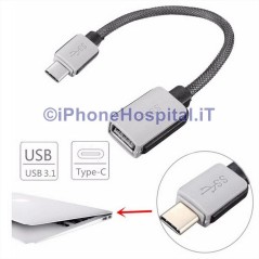 OTG Cable for Macbook Type C Male to USB 3.0 Type A Female USB 3.1 Adapter - 1