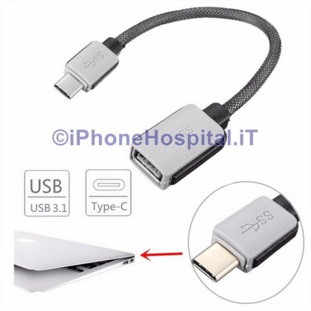 OTG cable for Macbook Type C Male to USB 3.0 Type A Female USB 3.1 Adapter