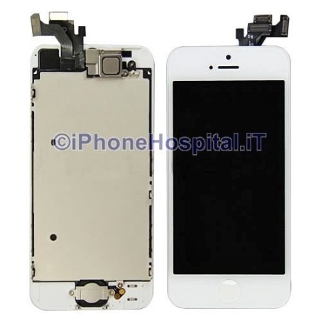 Vidro + Touch + Lcd para iPhone 5 Branco Grau A Montado