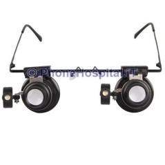 Gafas con Doble Monóculo, Lentes de Aumento 20X y Luz LED.