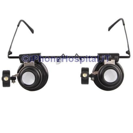 Gafas con Doble Monóculo, Lentes de Aumento 20X y Luz LED.
