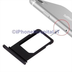 Porta Sim Card Sim Tray Portasim Slot Vassoio Micro Scheda iPhone 7 ( Nero ) - 1