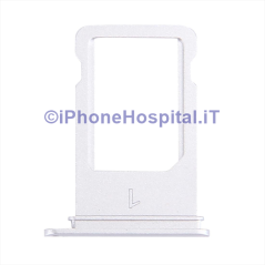 iPhone 7 Sim Card Tray Port Slot Micro SD Card Tray (Silver)