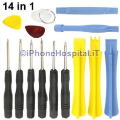 Kit Strumenti 14 in 1 per aprire iPhone 3GS 4 / 4S / 5 / 5S / 6 /6 Plus iPad - 4
