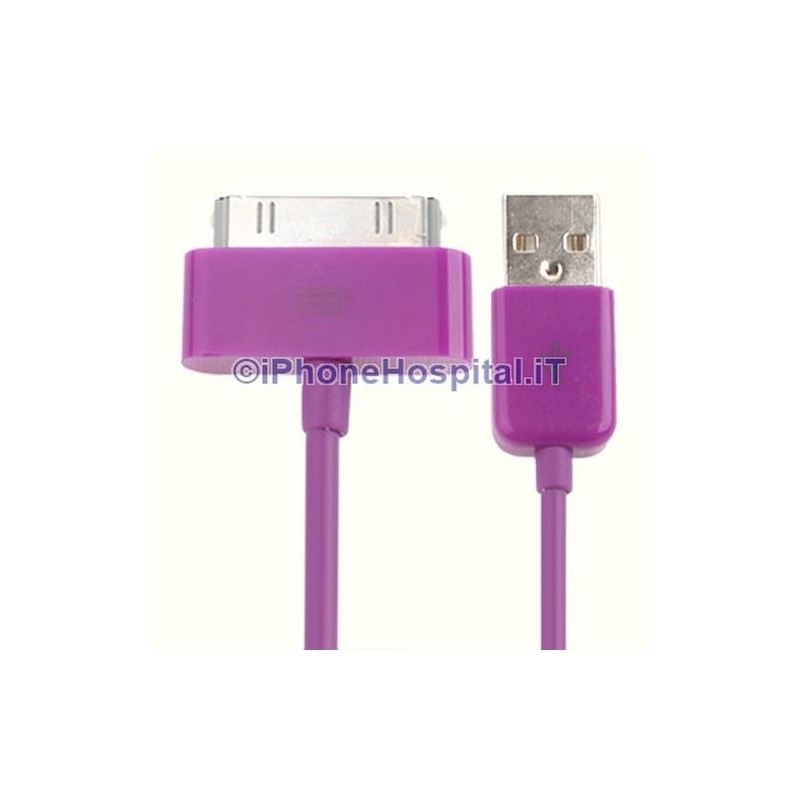 Apple Câble de chargement 30 broches vers USB - violet - Iphone 4 4S Ipad Ipod - 2 Apple Câble de chargement 30 broches vers USB - violet - Iphone 4 4S Ipad Ipod - 2