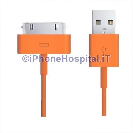 Apple Câble de chargement 30 broches vers USB - Orange - Iphone 3 4 4S Ipad Ipod - 2
