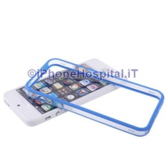 Iphone 5 Bumper transparent avec bordure bleue