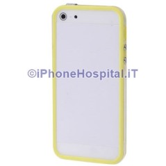 Iphone 5 Bumper transparent avec bordure jaune