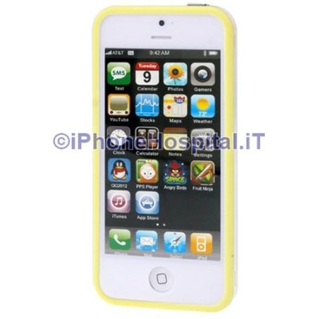 Iphone 5 Bumper Transparente con Borde Amarillo - 2