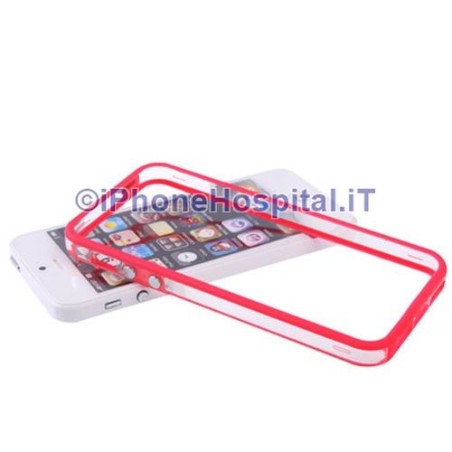 Iphone 5 Bumper transparent avec bordure rouge