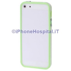 Iphone 5 Bumper transparent avec bordure verte