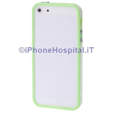 Iphone 5 Bumper transparent avec bordure verte