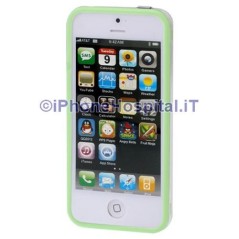 Bumper para iPhone 5 transparente com borda verde - 2