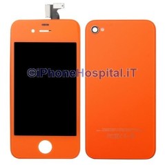Touch + LCD + Retro para iPhone 4G Laranja - 2