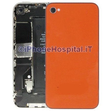 Retro Cover Arancio per iPhone 4G - 3