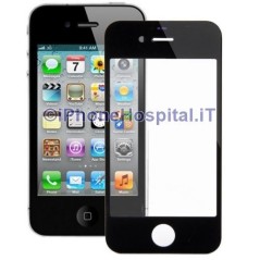 Vetro per Apple iPhone 4/4S color Nero 5 pezzi - 3