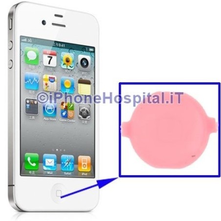 Pink Home button for Apple iPhone 4G - 2