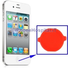 Red Home Button for Apple iPhone 4G - 1