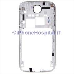 Cornice Centrale per Samsung i9505 Galaxy S4 middle plate Frame Tasti silver - 3