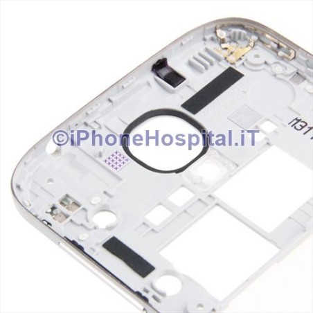 Samsung Marco de placa central con teclas plateadas para Galaxy S4 i9500