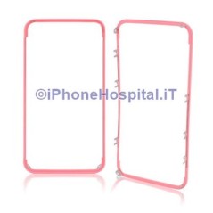 Cadre écran tactile rose iPhone 4G - 1