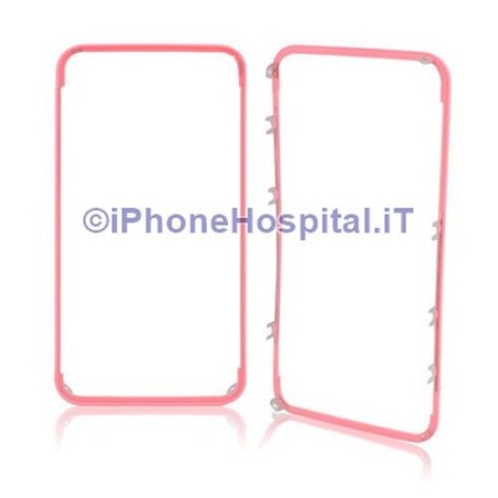 Cadre écran tactile rose iPhone 4G - 1