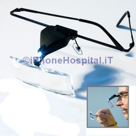 Occhiali con 3 Lenti D'ingrandimento e Luce a Led - 2