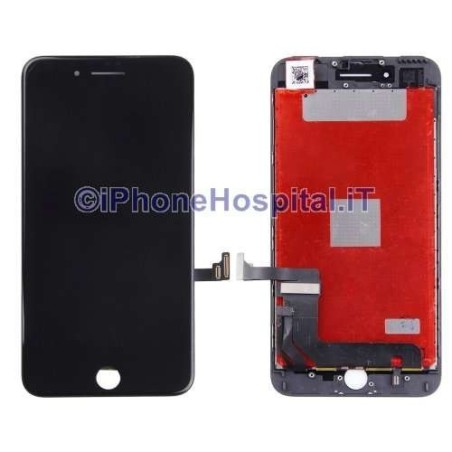 Tela de toque de vidro LCD para iPhone 7 Plus preto Grau A Compatível - 3