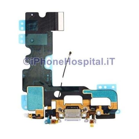 Conector de carga Jack Auriculares Micrófono Antena plana Color Gris iPhone 7 - 2