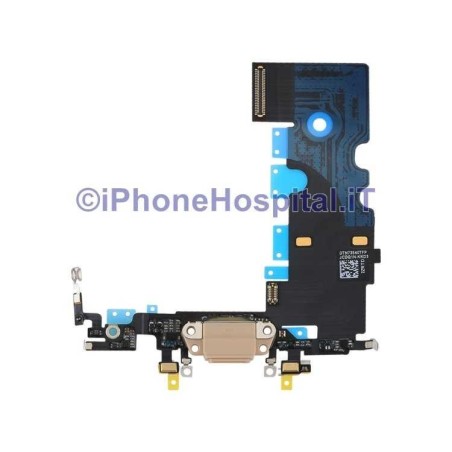 Connettore Ricarica Jack Cuffie Microfono Antenna Oro ( Gold ) per iPhone 8 - 2