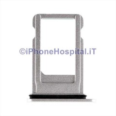 Porta Sim Card Slot Vassoio Micro Scheda Sim Tray Argento per Apple iPhone 8 - 1