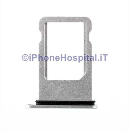 Apple Ranura para tarjeta Sim Bandeja para microtarjetas Plata para iPhone 8