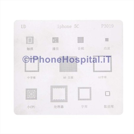 Stencil Reballing BGA per Apple iPhone 5C - 3