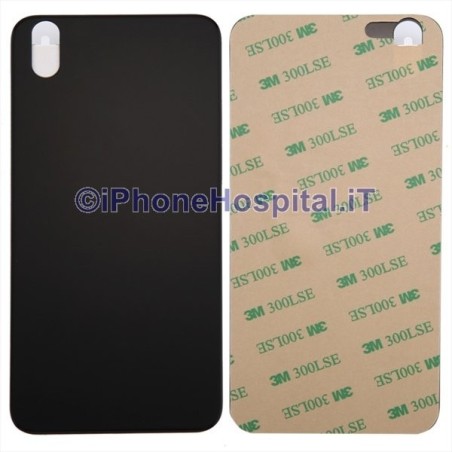 Glass Battery Back Cover for Apple iPhone X Black - 5