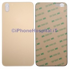 Apple Cubierta trasera de cristal con batería para iPhone X Oro - 4