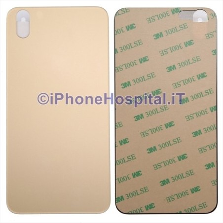 Glass Battery Back Cover for Apple iPhone X Gold - 4